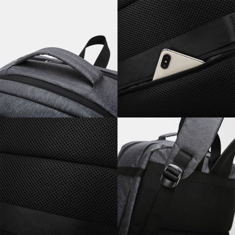 Herre 15.6 Tommers Usb-lading Vanntett Business Laptop Bag Ryggsekk