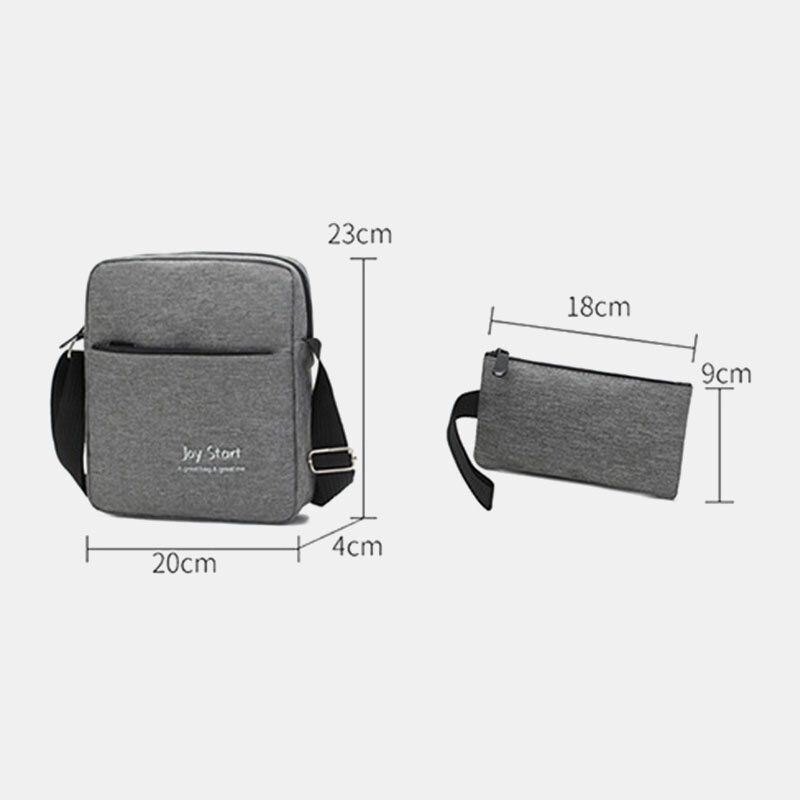 Herre 3 Stk Nylon Usb-lading Slitebestandig Mote Uformell Bærbar Veske Ryggsekk Crossbody Veske Clutchveske