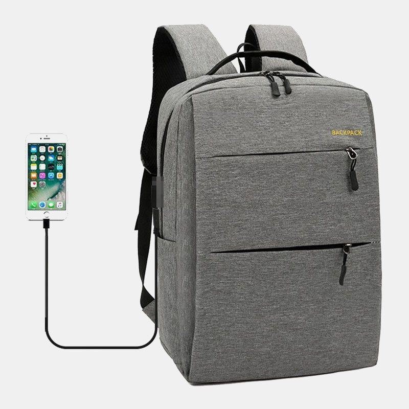 Herre 3 Stk Nylon Usb-lading Slitebestandig Mote Uformelt Bærbar Veske Ryggsekk Crossbody-veske Clutchveske