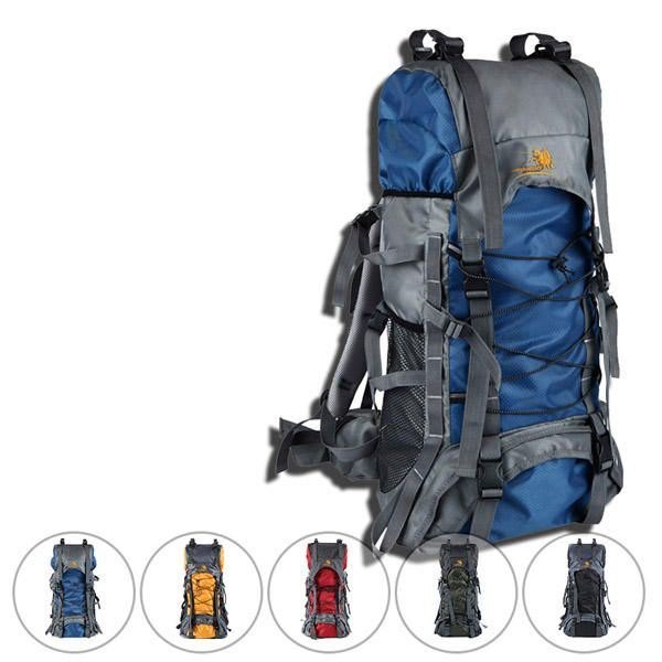 Herre 60l Outdoor Trekking Ryggsekk Vanntett Nylon Reiseveske Camping Bag