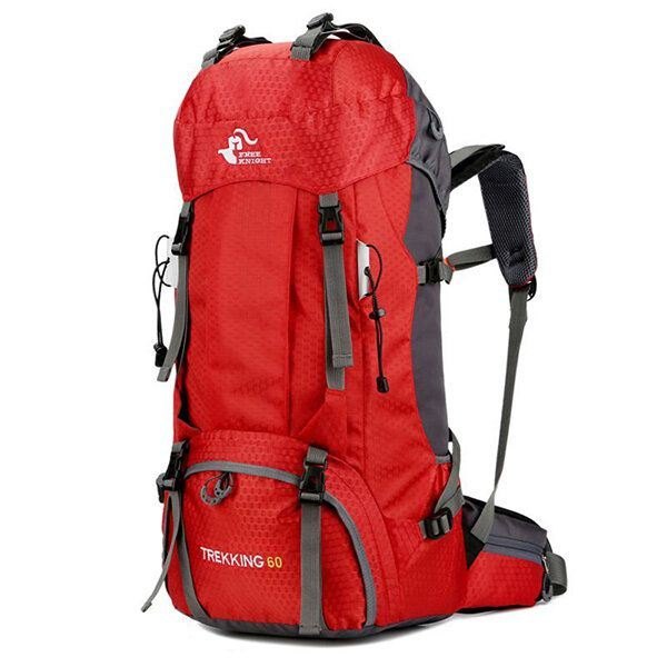 Herre 60l Outdoor Trekking Ryggsekk Vanntett Nylon Reiseveske Camping Bag