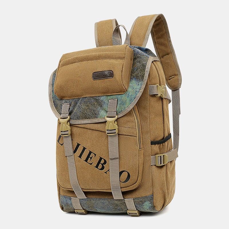 Herre Lerret Stor Kapasitet Tactical Outdoor Traveling 14 Tommers Bærbar Bag Skoleveske Ryggsekk