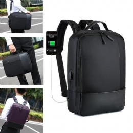 Herre Ny Multifunksjonell Ryggsekk Skulderveske Business Bag Med Usb Ladeport