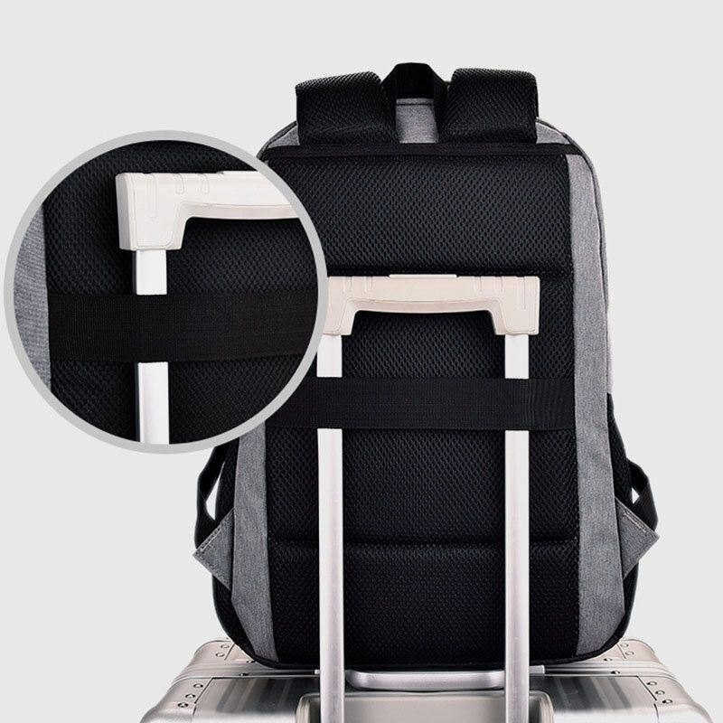 Herre Nylon Usb Lading Vanntett Business Stor Kapasitet 15.6 Tommers Bærbar Bag Bagasjeryggsekk