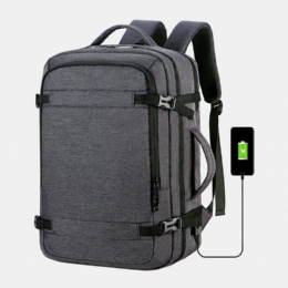 Herre Polyester 15.6 Tommers Usb-lading Anti Theft Business Laptop Bag Ryggsekk