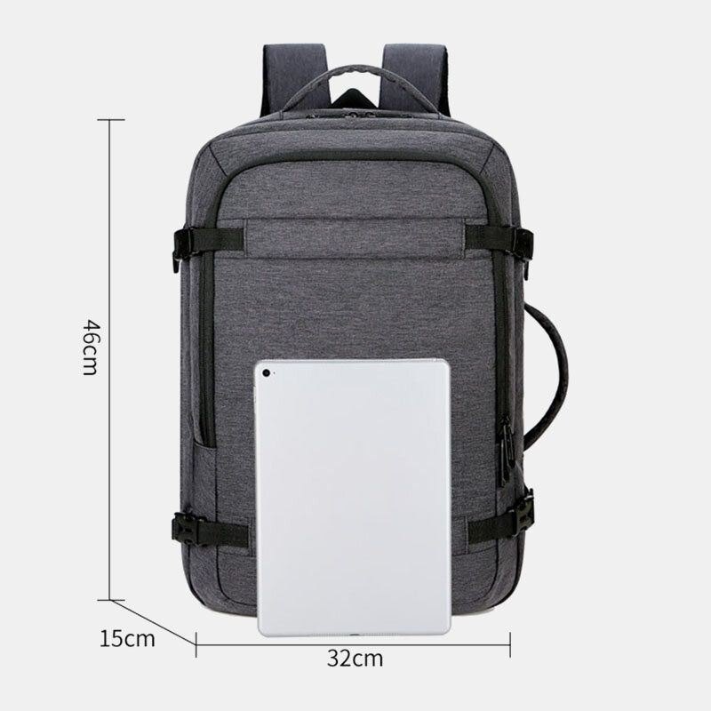 Herre Polyester 15.6 Tommers Usb-lading Anti Theft Business Laptop Bag Ryggsekk