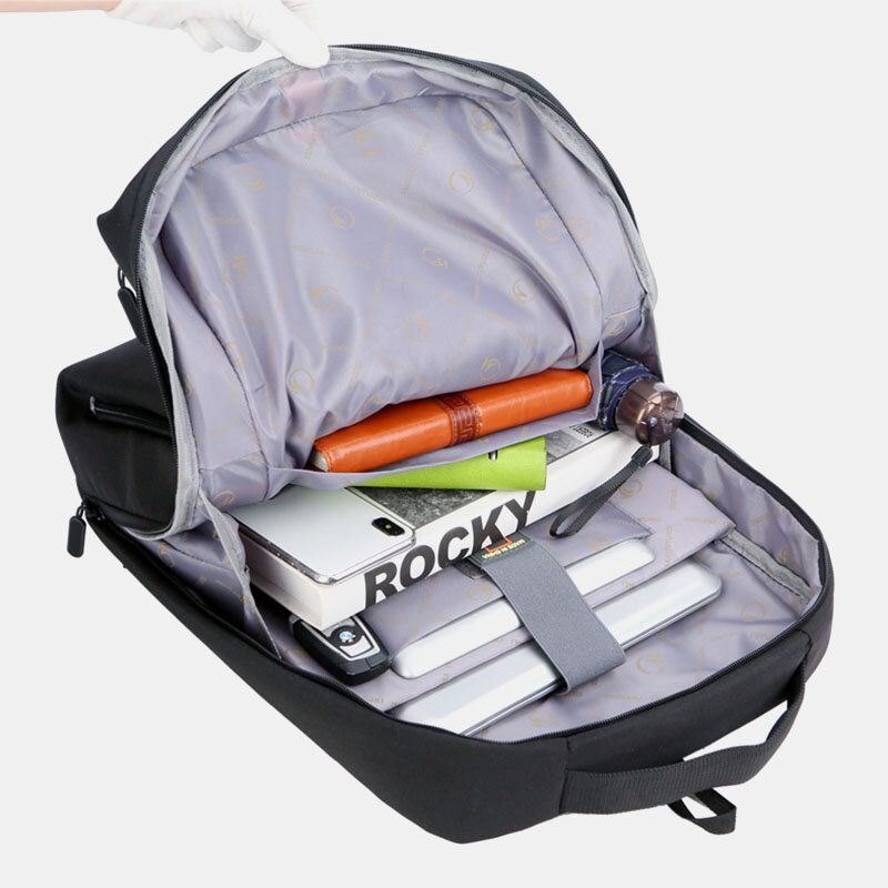 Herre Polyester Usb Lading Stor Kapasitet Business Laptop Bag Ryggsekk