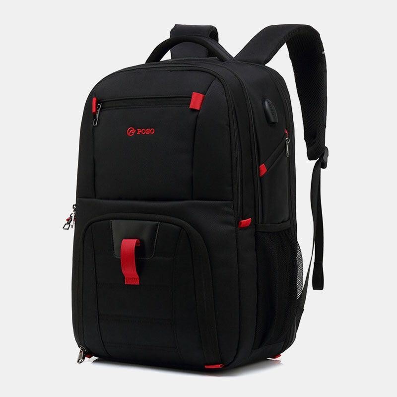 Herre Tre Lag Super Stor Kapasitet Reiseveske 17 Laptop Bag Student Ryggsekk