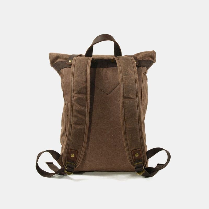 Herre Vintage Canvas Anti-tyveri Vanntett Reiseveske Ryggsekk Camping Bag