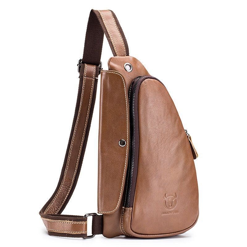 Brystveske For Herre Slyngeveske I Ekte Skinn Solid Crossbody-veske