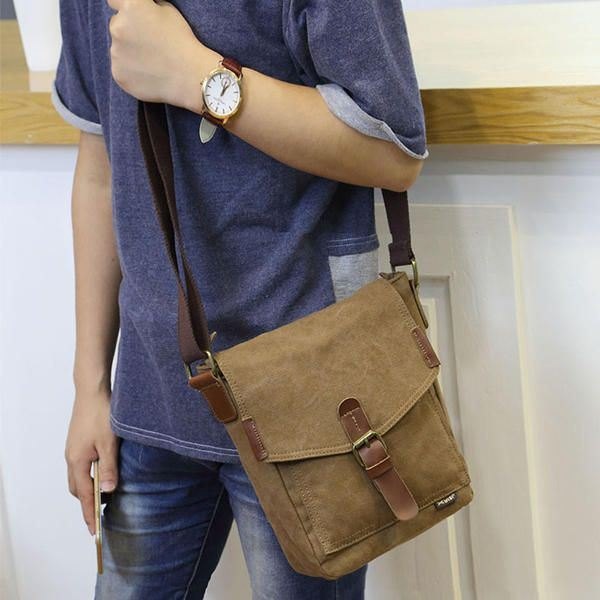 Canvas Leisure Skulderveske Messenger Bag For Men