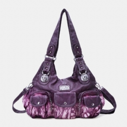 Crossbody-veske Med Flere Lommer For Dame Tie Dye Skulderveske