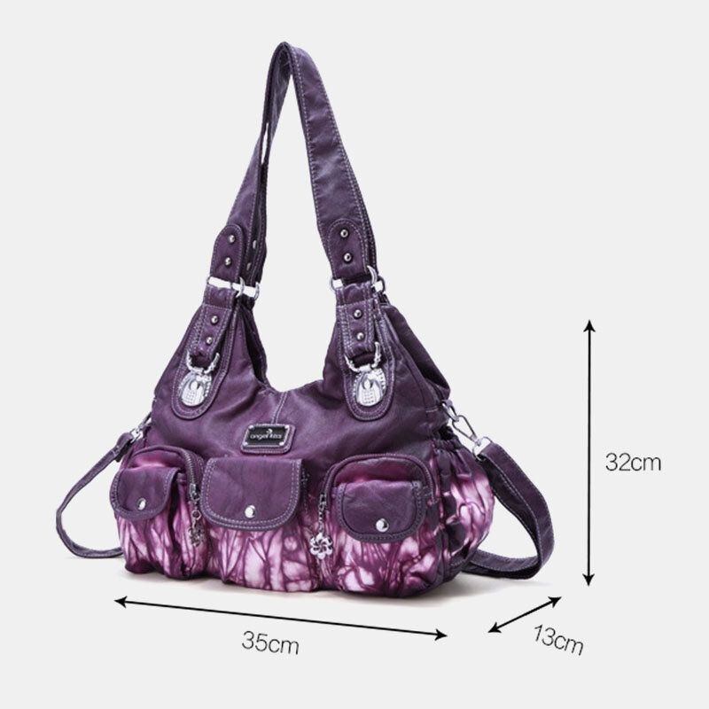 Crossbody-veske Med Flere Lommer For Dame Tie Dye Skulderveske