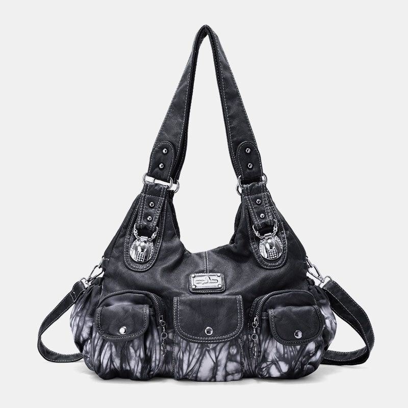 Crossbody-veske Med Flere Lommer For Dame Tie Dye Skulderveske