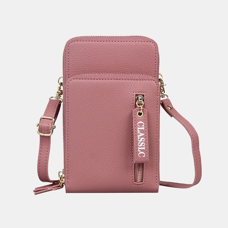 Dame 3-kortspor 6.5 Tommers Solid Telefonveske Crossbody-veske Skulderveske