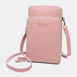 Dame 5-kortspor Telefonveske Solid Crossbody-vesker