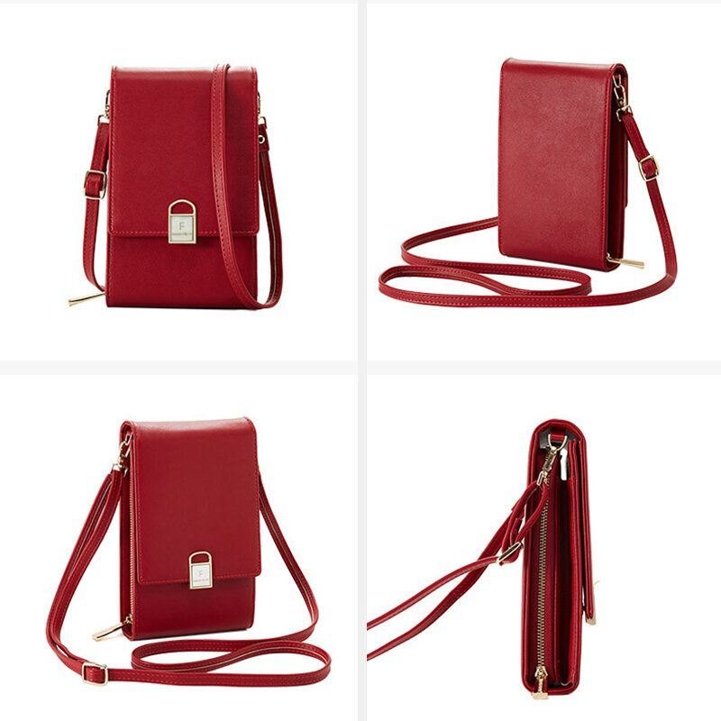 Dame 6.3 Tommers Telefon Solid Crossbody Bag Telefonveske