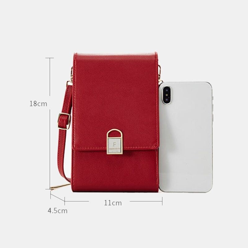 Dame 6.3 Tommers Telefon Solid Crossbody Bag Telefonveske