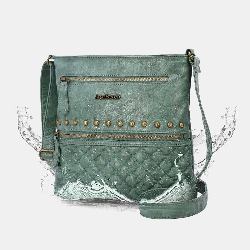 Dame Argyle Waterproof Hardware Anti-tyveri Crossbody Bag Skulderveske