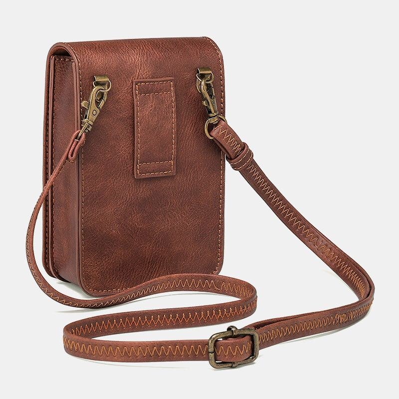 Dame Avtakbar Skulderstropp Maskinvare Nagler Dekor Slangemønster Klaff Magnetisk Lås Design Crossbody Bag Midjeveske