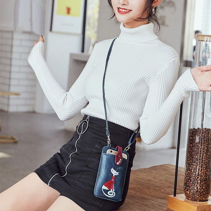 Dame Casual Fashion Beauty Cat Pattern Crossbody Bag Skulderveske For Outdoor