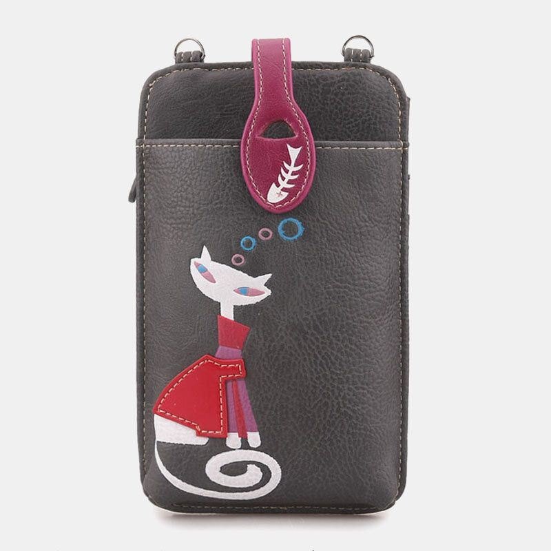 Dame Casual Fashion Beauty Cat Pattern Crossbody Bag Skulderveske For Outdoor