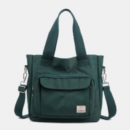 Dame Casual Lett Veske Solid Håndveske Med Stor Kapasitet Crossbody-veske