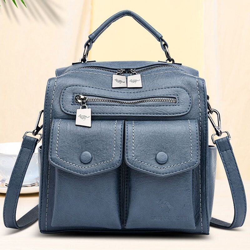 Dame Casual Solid Crossbody Bag Ryggsekk Skulderveske