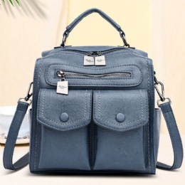 Dame Casual Solid Crossbody Bag Ryggsekk Skulderveske