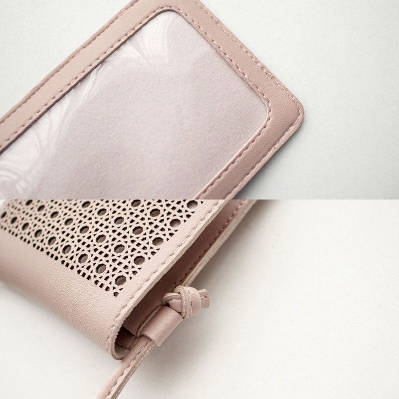 Dame Casual Solid Hollow Out Berøringsskjerm 6.3 Tommers Telefonveske Skulderveske Crossbody-veske