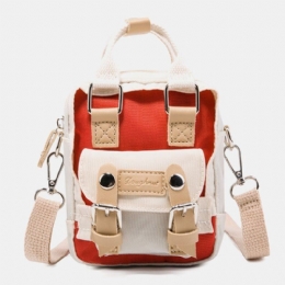 Dame Colorblock Nylon Vanntett Crossbody Bag Mini Skulderveske