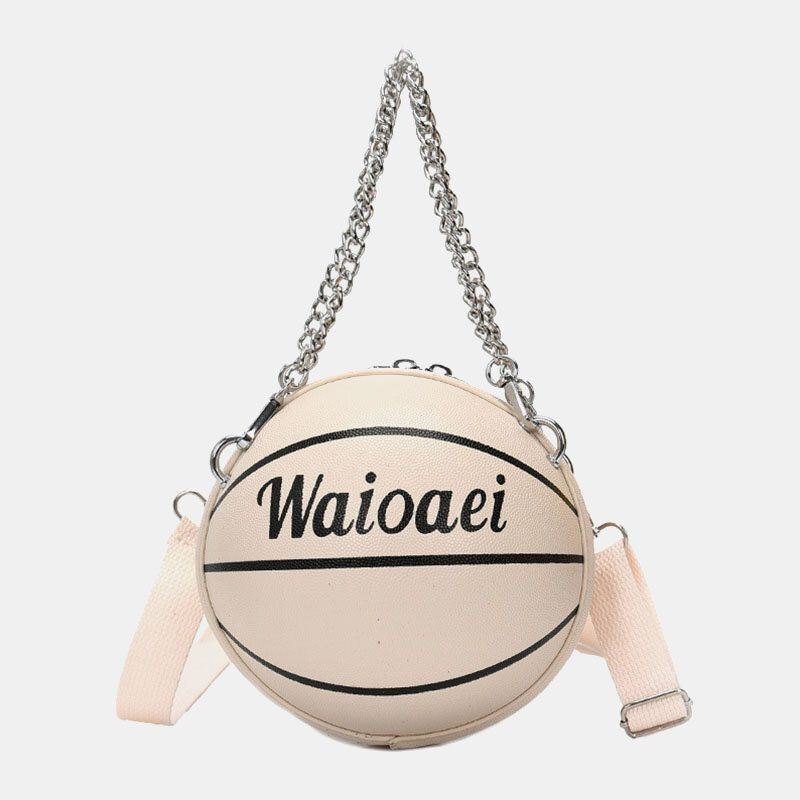 Dame Damer Unik Design Basketball Look Ensfarget Håndveske Mote Justerbar Skulderveske Cross Body Bag