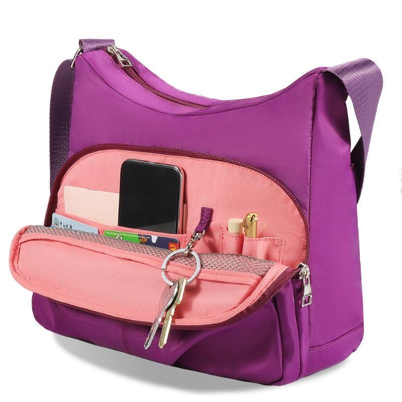 Dame Fritid Nylon Multifunksjonell Skulderveske Med Stor Kapasitet Crossbody-veske