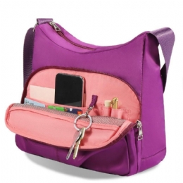 Dame Fritid Nylon Multifunksjonell Skulderveske Med Stor Kapasitet Crossbody-veske