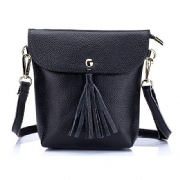 Dame I Ekte Skinn Mini Skuldervesker Vintage Hasp Crossbody Vesker 5.5 Tommers Telefonvesker