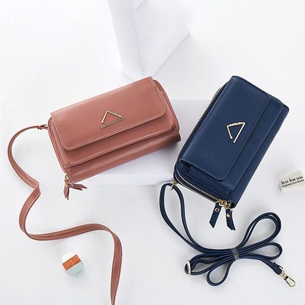 Dame Imitert Skinn Stilig Tiny Crossbody Bag