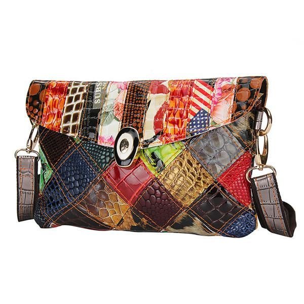 Dame Kontrastfarge Skuldervesker Vintage Crossbody-vesker For Damer Elegante Messenger-vesker