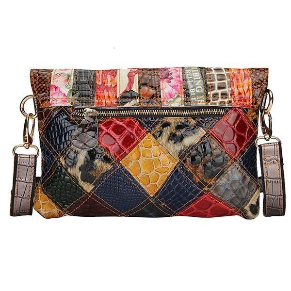 Dame Kontrastfarge Skuldervesker Vintage Crossbody-vesker For Damer Elegante Messenger-vesker