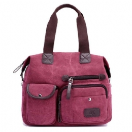 Dame Lerret Med Stor Kapasitet Sport Travel Crossbody Bag