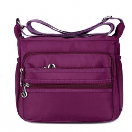 Dame Med Stor Kapasitet Vanntett Nylon Skulderveske Crossbody Bag