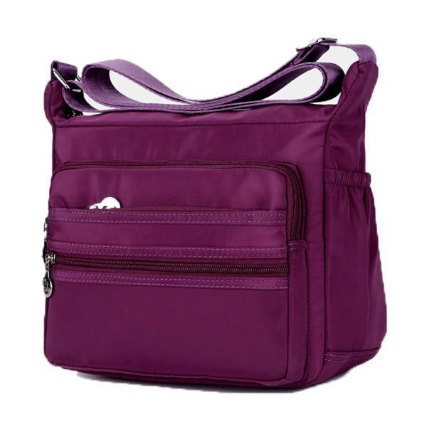 Dame Med Stor Kapasitet Vanntett Nylon Skulderveske Crossbody Bag