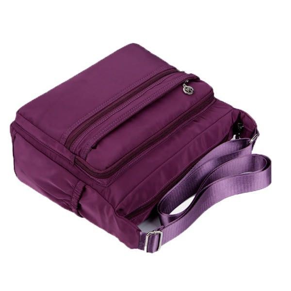 Dame Med Stor Kapasitet Vanntett Nylon Skulderveske Crossbody Bag