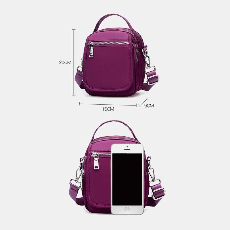 Dame Mini Liten Lett Vanntett Skulderveske Crossbody Bag Telefonveske