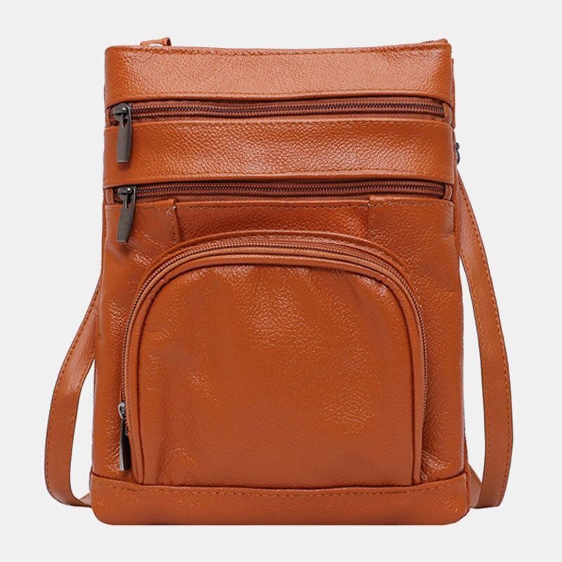 Dame Multi-lomme Multifunksjonell Skulderveske Crossbody-veske