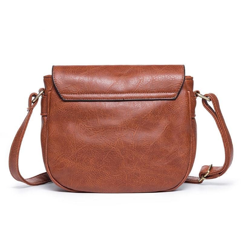 Dame National Pu Leather Brodery Crossbody Bag