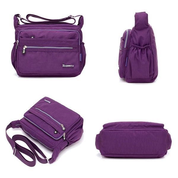 Dame Nylon Vanntett Lett Crossbody Bag Skulderveske