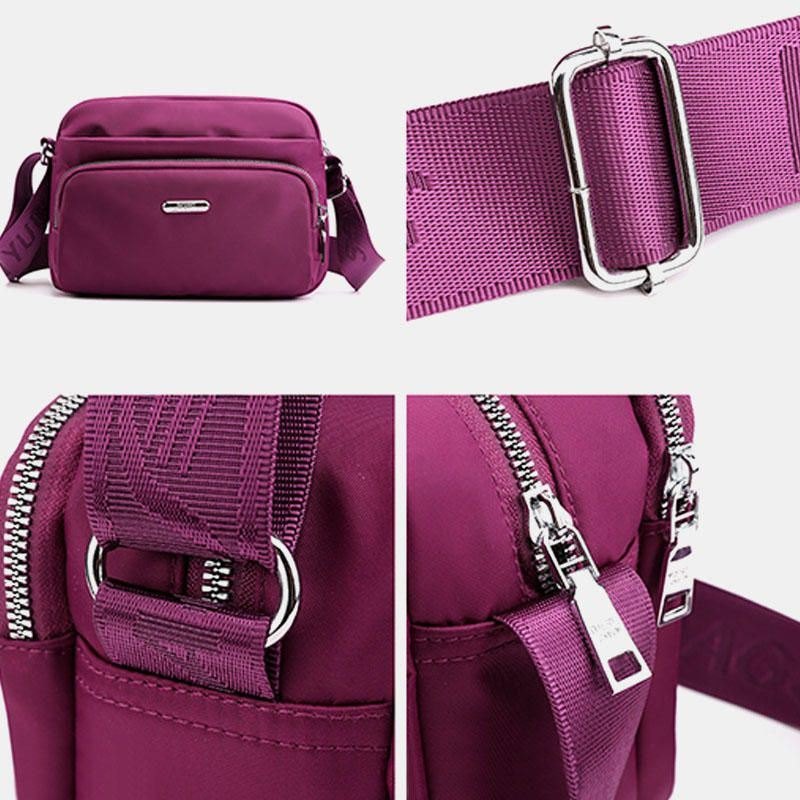 Dame Nylon Vanntett Skulderveske Crossbody Bag