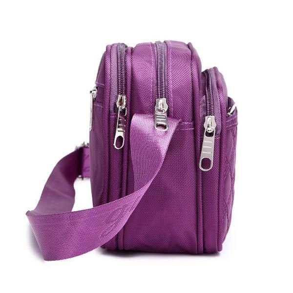 Dame Oxford Cloth Vanntett Ruttemønster Crossbody Bag