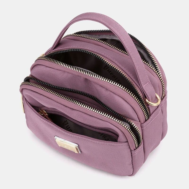 Dame Oxford Flerlags Glidelåslomme Crossbody-veske Wild Vanntett Skulderveske Med Stor Kapasitet