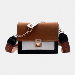 Dame Patchwork Frosted Casual Chains Crossbody Bag